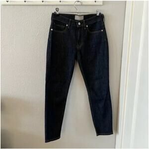 Everlane High Rise Dark Wash Skinny Ankle Jeans